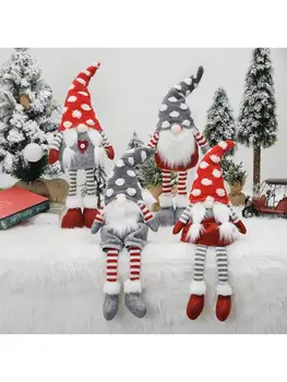 Kalėdų Elf Apdailos Juostelė, Rankų Darbo, Sėdi, Stovi Gnome Švedijos Lėlės Žaislas