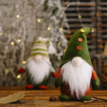 Kalėdų Lėlės Stovi Laikysena Megzti neaustinių Beveidis Gnome Lėlės Apdailos Kalėdų Medžio Apdaila Dovana