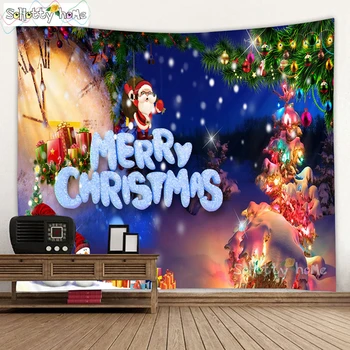Kalėdų Medis, Gobelenas Sienos Kabo Kalėdų Židinys Namų Deco Gobelenai Kalėdų Eglutė Didelio Dydžio Gobelenai