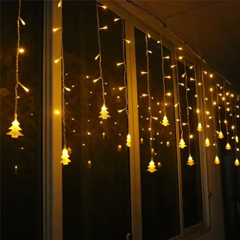 Kalėdų Medžio Lempos, LED Lempos, Styginių Ins Kalėdų Žiburiai Apdailos Atostogų Žiburiai Užuolaidų Lempos Vestuvių Neon Žibintų 220v pasakų šviesos