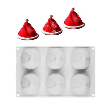 Kalėdų Skrybėlę Modelis Silikono Pelėsių Šokolado Putėsiai Bakeware Ne Lipni EEasy Valyti Tortas Pelėsių Virtuvė Įtaisą C190