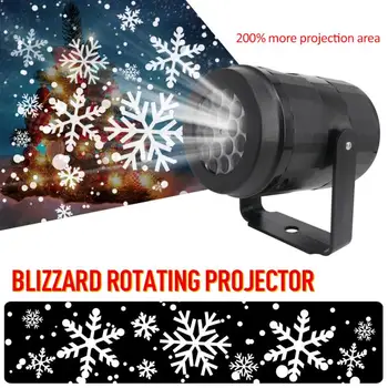 Kalėdų Snaigės Lazerio Šviesa Sningant Projektorius Perkelti Sniego Lauke, Uždaras Sodas, Lazerių Projekcijos, Šviesos Naujųjų Metų Šaliai Decora
