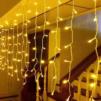 Kalėdų String Žibintai LED Užuolaidų Varveklis Girlianda 
