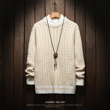 Kalėdų Vyrų Megztiniai Žiemos Drabužių 2020 Plus Size Azijos M-4XL 5XL 6XL Japonija Stiliaus Atsitiktinis Standartas Dizaineris Puloveriai