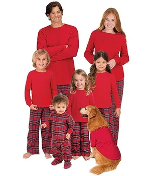 Kalėdų Šeimos Atitikimo Skara Pižamos Nustatyti Kalėdos Šeimos Atitikimo Pižama Nustatyti, naujametiniai Kostiumai Suaugusiems, Vaikams, naktiniai drabužiai Sleepwear