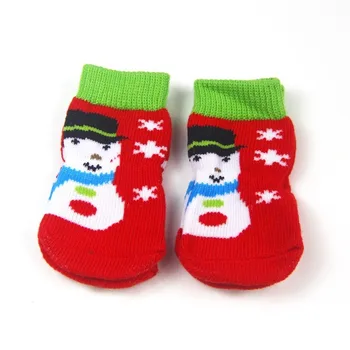 Kalėdų šiltas pet kojinės su non slip dugno mažų šunų kojinės vandeniui medvilnės kojinės pet products letena spausdinti