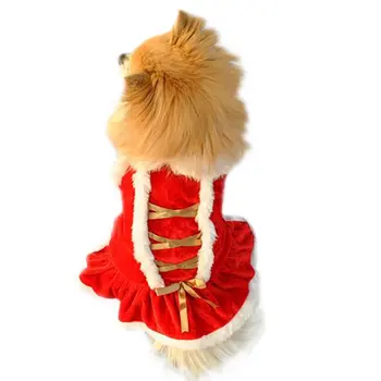 Kalėdų Šuo Suknelę Žiemos Naminių Šunų Drabužius Kalėdos Šunų Kostiumų yorkie Čihuahua Katė Drabužius Pet Drabužiai, Suknelės