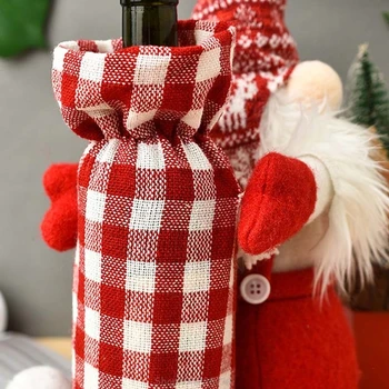 Kalėdų Švedijos Gnome Šampano Raudonojo Vyno Butelio Dangtelio Raštas Maišelį Dekoracijos As 20 Dropship