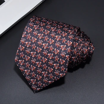 KAMBERFT mados vyrų Kaklo Kaklaraištis rankų darbo 8cm natūralaus šilko kaklaraištis animacinių filmų skaitmeninis spausdinimas, kaklaraištis, verslo vestuvių susitikimas Cravat