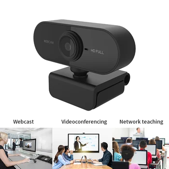 Kamera Full HD 1080P Webcam USB WebCamera Su Mic Mini Kompiuterio, Fotoaparato, Web Kameros Lankstus Pasukti Kompiuterių, Nešiojamųjų, Stalinių