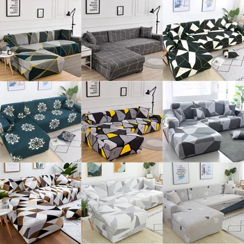 Kampas sofa-lova padengti spandex sofa padengti gyvenamasis kambarys sofos padengti sekcija, sofa-slipcover ruožas L formos sofa chaselong