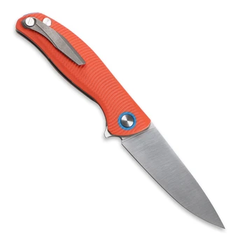 Kanedeiia F3 Flipper sulankstomas peilis D2 plieno ašmenys, oranžinis G10+ titano rankena lauko sporto prekių EDC stovyklauti įrankis