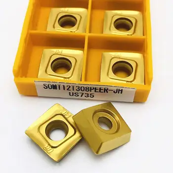 Karbidas įterpti SOMT12T308 JH UE6020 US735 Aukštos kokybės metalo karbido įrankis SOMT 12T308 CNC dalys, pjovimo įrankis SOMT tekinimo įrankis
