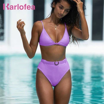 Karlofea Moterų Micro Trikampis Bikini Mados Sagtis Šortai Dviejų Dalių Seksualus Maudymosi Kostiumėlį Apynasrio Vasaros Įdegio Dviejų Dalių Rinkiniai