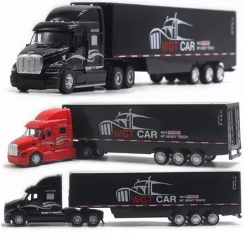 Karšto 1:48 lydinio traukti atgal container truck modelis,aukštos modeliavimas krovinių sunkvežimių,vaikų švietimo žaislai,nemokamas pristatymas