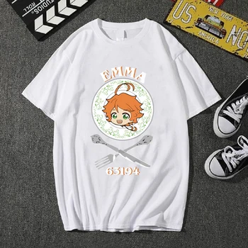 Karšto Anime ir Animacinių filmų Marškinėliai Moterims Mados Pažadėjo Neverland T-shirt Grafikos Japonų Manga Marškinėlius Kawaii Tees