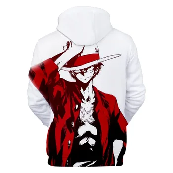 Karšto Anime ONE PIECE Luffy Vyrų Hoodies Berniukai Hip-Hop Hoodie Suvenyrinius Marškinėlius Streetwear Drabužių Rudens-Žiemos Plius Dydis