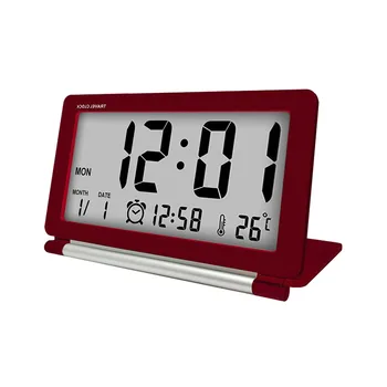Karšto Elektroninis Žadintuvas Kelionės Laikrodis Daugiafunkcį Silent LCD Digital, Didelis Ekranas, Lyginimo Stalo Laikrodis Data ir Laikas, Temperatūra