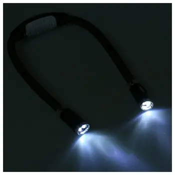 Karšto Pardavimo LED Flex Kaklo Skaitant Knygą Šviesos Huglight (juoda 4 Režimai)