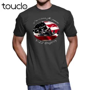 Karšto pardavimo medvilnės Lėktuvo V-22 Osprey Amerikos Airpower vyriški Tamsiai T-Shirt marškinėliai