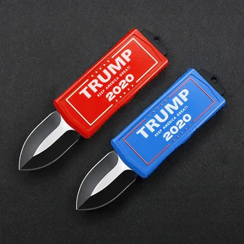 Karšto pardavimo OPS EXOCET Donald John Trump 2020 kampanijos šūkis mini peilis aliuminio lydinio rankena 440 plieno Lauko EDC sulankstomas peilis