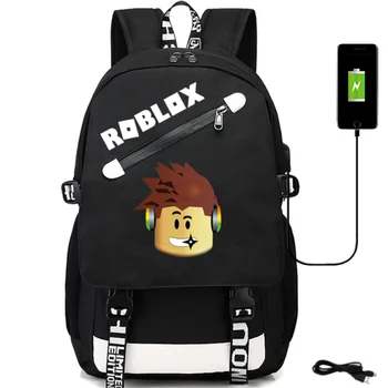 Karšto pardavimo ROBLOX Paauglių mados Schoolbags USB vyrams, moterims, Kuprinės, Oksfordo audinys Berniukas Mergaitė mielas maišelį mochila