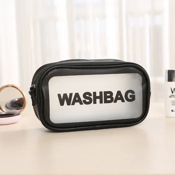 Karšto pardavimo skaidrus kosmetikos krepšys neperšlampamas pvc sankabos krepšys kelionių saugojimo krepšys plovimo maišelis nešiojamų apdailos aikštėje krepšys