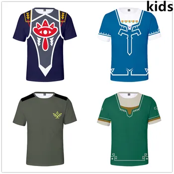 Karšto Pardavimui, 3 Iki 14 metų vaikų marškinėliai The Legend of Zelda 3D atspausdintas t-shirt berniukų, mergaičių harajuku vaikams Laisvalaikio marškinėlius drabužiai