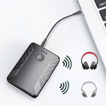 KARŠTO T19 Bluetooth 5.0 o Siųstuvas ir Imtuvas Skambinkite 3 in 1 TV Kompiuteris Dual Siųstuvas Vieną Du Adapteris
