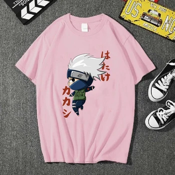 Kawaii Naruto Kakashi T-marškinėliai Vyrams trumpomis Rankovėmis, Anime, Manga, Juokingi Marškinėliai Tee Viršūnes Dovanų Idėjos