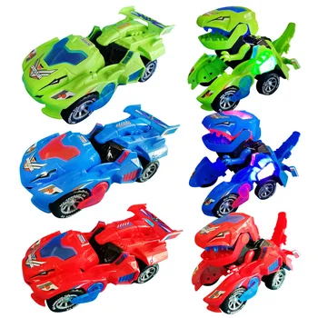 Keičia Dinozaurai LED Automobilių Dinozaurų Transformuoti Automobilio Žaislas, Automatinė Dinozauro Dino Transformatorius Žaislas Automobilis, Vaikams Nuo 3+ Metų