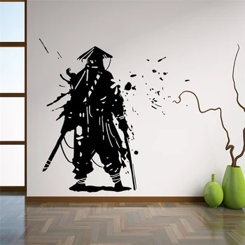 Kendo Lipdukas Samurajus Decal Ninja Plakatas Vinilo Menas, Sienų Lipdukai Kariai Dekoro Freskos Kendo Nuimamas Lipdukas