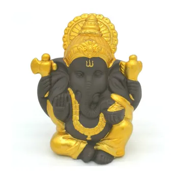 Keramikos Ganeša Budos Statula, Indijos Dramblių Dievo Skulptūros Ganeša Figūrėlės Dervos Sode Budos Statulos Apdaila