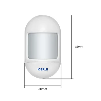 KERUI P831 3pcs 5vnt Mini PIR Judesio Detektorių Belaidžio Signalo Jutiklis Magnetinis Pasukama Bazė G18 W18 W20 Home Security