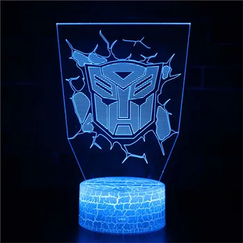 Kietas Transformatoriai Logotipą, figūrėlių, Žaislai LED 3d Šviesos Megatron Optimus Prime Autobots Decepticons Transformatoriai Žaislai Modelis Dovana
