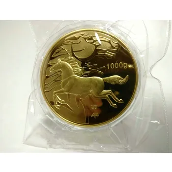 Kinai Arklio Metų Progines, Padengtą Aukso Monetos 1kg Su Coa Ir Lauke Dovana Metu
