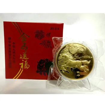Kinai Arklio Metų Progines, Padengtą Aukso Monetos 1kg Su Coa Ir Lauke Dovana Metu