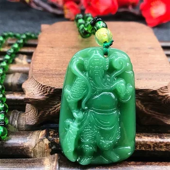 Kinijos Gamtos Žalia Ranka raižyti Jade Dragon Pakabukas Mados Sutra Papuošalai, Vyrų ir Moterų Zodiako Dragon Karoliai