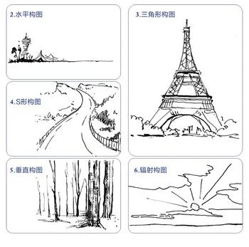 Kinijos Rašiklio bei rašalo rankomis tapybos atlikimo techniką, Juoda ir balta, tapybos, Architektūros, Kraštovaizdžio, Žmonių meno knyga