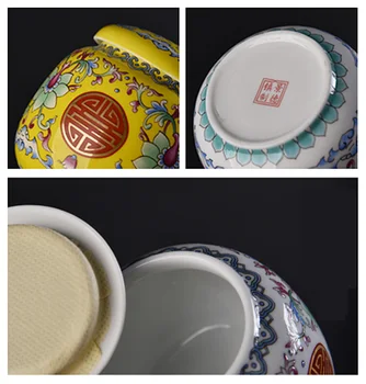 Kinų Stiliaus Keramikos Arbatos Laikymo Dėžutė Arbatos Stiklainius Subtilus Alavo Maisto Saldainiai Stiklainius Talpykla Kokybės Prieskonių Laikymo Dėžutė Skardinės