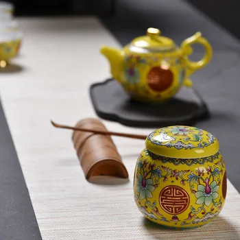 Kinų Stiliaus Keramikos Arbatos Laikymo Dėžutė Arbatos Stiklainius Subtilus Alavo Maisto Saldainiai Stiklainius Talpykla Kokybės Prieskonių Laikymo Dėžutė Skardinės