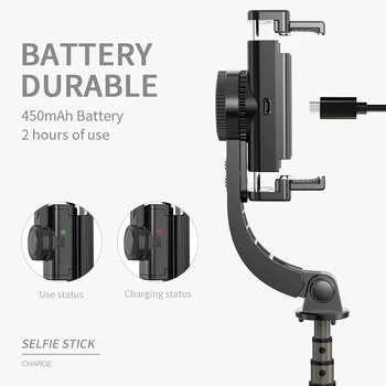 Kišeninis Gimbal Stabilizatorius Anti-Shake Selfie Stick Bluetooth Nuotolinio Valdymo Trikojis 360 Laipsnių Išmaniųjų Telefonų Turėtojas, Skirtų 