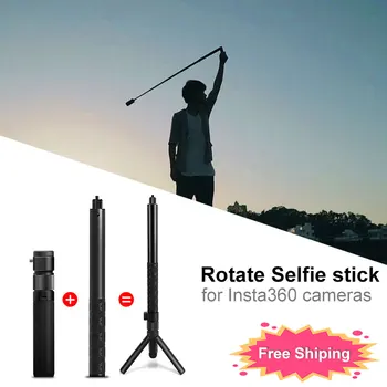 Kišeninis Selfie Stick&Rankena Rankena Monopodzie 1/4 Varžtas Insta360 Paranomic Kamera Insta360 ONE X/x2 Sporto Fotoaparato Veiksmų Cam