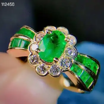 KJJEAXCMY fine jewelry gamtos Smaragdas 925 sterlingas sidabro naujas reguliuojamas brangakmenio moterų žiedas paramos bandymo klasikinis prabangos