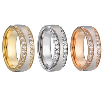 Klasikinis Kubinių Zirconia sužadėtuvių Pora Vestuvių Žiedai, moterų, merginų, mergaičių žada pasiūlymą santuokos jubiliejų žiedas