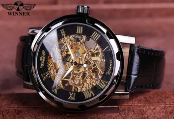 Klasikinis Romų Laikrodžiai Vyrams Aukso Skeletas, Laikrodžiai Vyrams, Mechaninė Vertus Vėjo Laikrodžius Mados Atsitiktinis Žmogus Žiūrėti reloj hombre 2020 m.