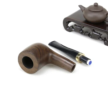 Klasikinis Tiesus Rūkymas Vamzdis 9mm Filtras Juodmedžio Medienos Vamzdis Originalios Medienos Grūdų, Tabako Dūmų Vamzdžių Vamzdžio 10 įrankių nemokamai