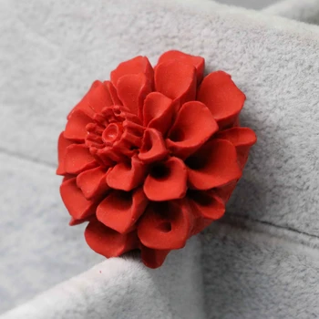 Klasikinė raudona gyvsidabrio akmens pakabukai moteris subtili gėlių pakabukas fit 