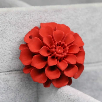 Klasikinė raudona gyvsidabrio akmens pakabukai moteris subtili gėlių pakabukas fit 