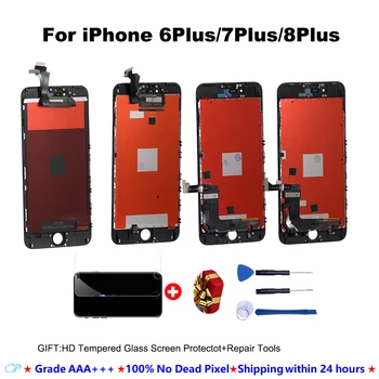 Kokybės AAA+++ LCD Ekranas iphone 6plus 6splus 7plus 8plus lcd Jutiklinis Ekranas iPhoneNo Dead Pixel +dovanos